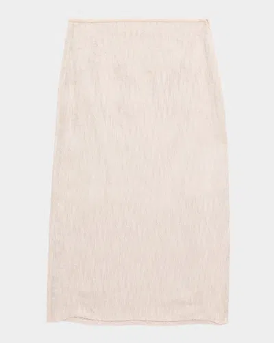 Peserico Straight-cut Fil Coupé Jacquard Midi Skirt In Neutral