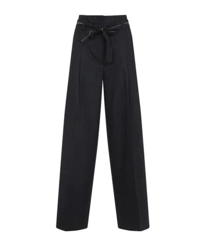 PESERICO PLEATED BELTED TROUSERS
