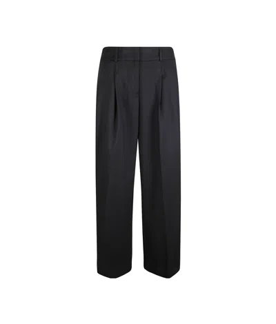 Peserico Straight-leg Casual Pants In Black