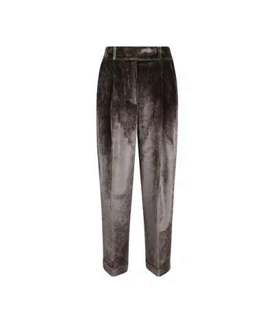Peserico Straight-leg Casual Pants In Brown