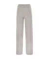 Peserico Wool And Cashmere Trousers With Lurex In Gray