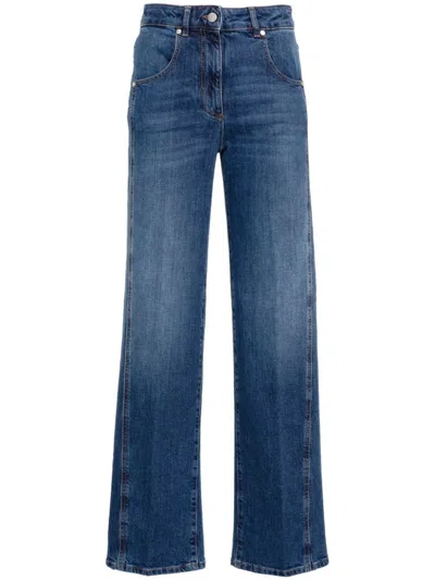 Peserico Straight-leg Jeans In Green