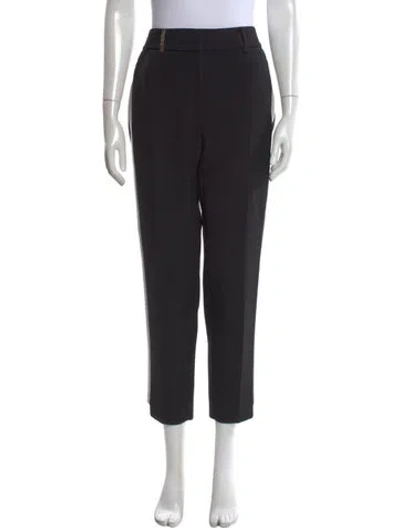 Pre-owned Peserico Straight Leg Pants In Black