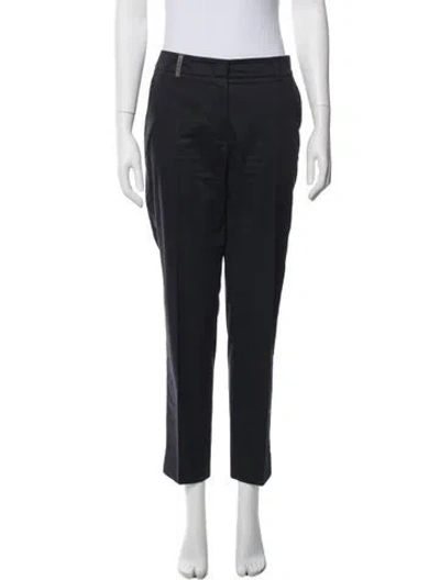 Pre-owned Peserico Straight Leg Pants In Black