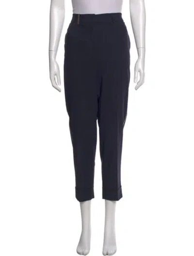 Pre-owned Peserico Straight Leg Pants In Blue