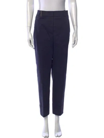 Pre-owned Peserico Straight Leg Pants In Blue