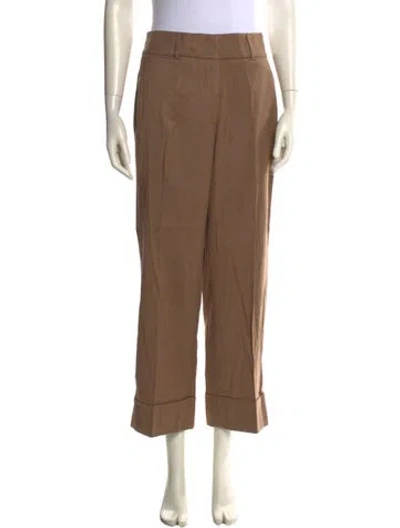 Pre-owned Peserico Straight Leg Pants In Brown