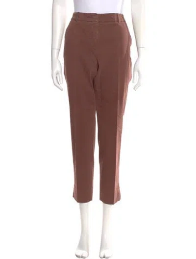 Pre-owned Peserico Straight Leg Pants In Brown