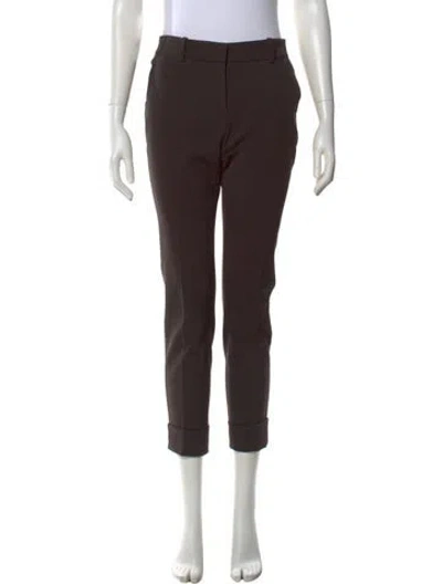 Pre-owned Peserico Straight Leg Pants In Brown