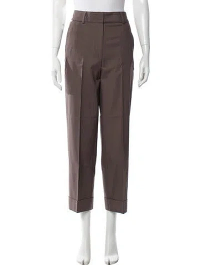 Pre-owned Peserico Straight Leg Pants In Brown