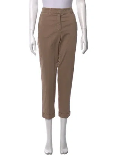 Pre-owned Peserico Straight Leg Pants In Brown