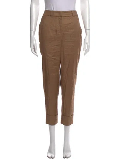 Pre-owned Peserico Straight Leg Pants In Brown