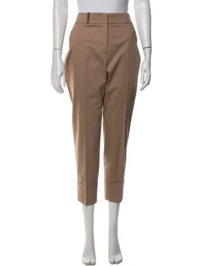 Pre-owned Peserico Straight Leg Pants In Brown