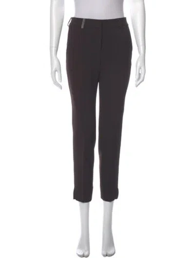 Pre-owned Peserico Straight Leg Pants In Gray