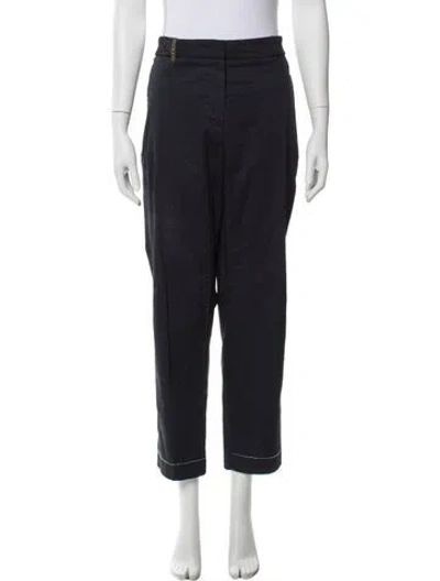 Pre-owned Peserico Straight Leg Pants In Gray