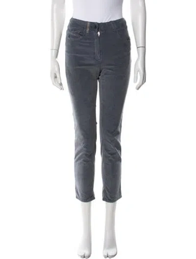Pre-owned Peserico Straight Leg Pants In Gray