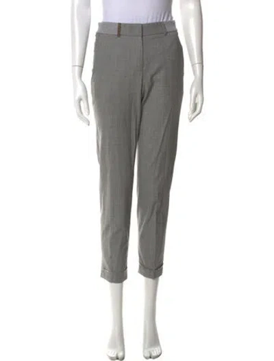 Pre-owned Peserico Straight Leg Pants In Gray