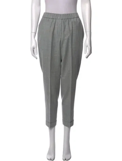 Pre-owned Peserico Straight Leg Pants In Gray