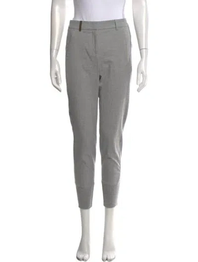 Pre-owned Peserico Straight Leg Pants In Grey