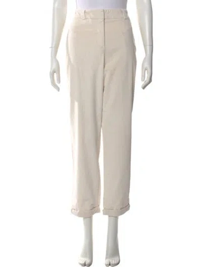 Pre-owned Peserico Straight Leg Pants In Neutral
