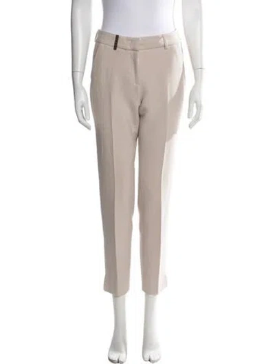 Pre-owned Peserico Straight Leg Pants In Neutral