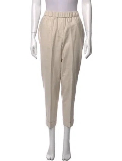 Pre-owned Peserico Straight Leg Pants In Neutral