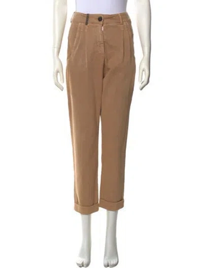 Pre-owned Peserico Straight Leg Pants In Neutral
