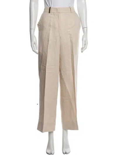 Pre-owned Peserico Straight Leg Pants In Neutrals