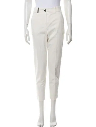 Pre-owned Peserico Straight Leg Pants In Neutrals