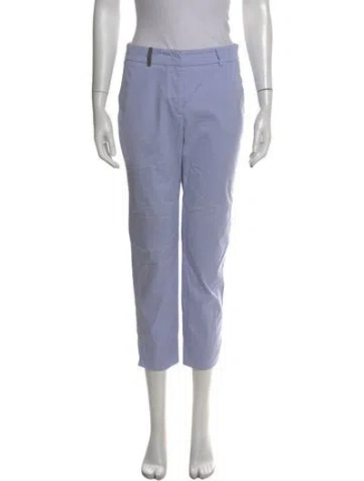 Pre-owned Peserico Straight Leg Pants In Purple