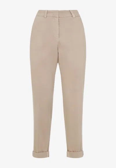 Peserico Straight-leg Pants In Sand