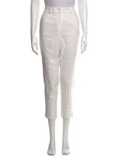 Pre-owned Peserico Straight Leg Pants In White