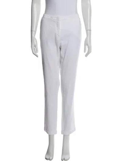 Pre-owned Peserico Straight Leg Pants In White