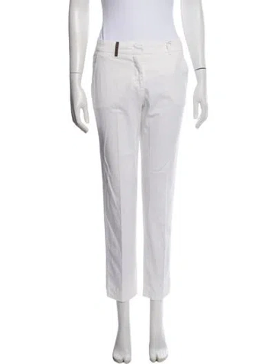 Pre-owned Peserico Straight Leg Pants In White