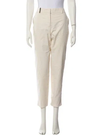 Pre-owned Peserico Straight Leg Pants In White