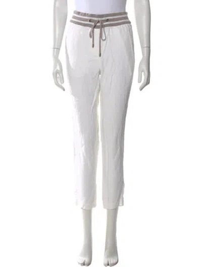 Pre-owned Peserico Straight Leg Pants In White