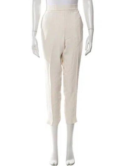 Pre-owned Peserico Straight Leg Pants In White