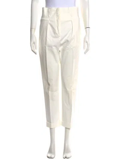 Pre-owned Peserico Straight Leg Pants In White