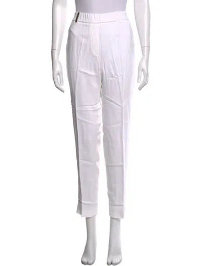 Pre-owned Peserico Straight Leg Pants In White
