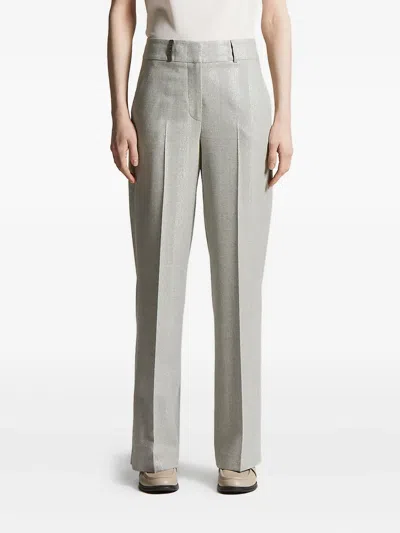 Peserico Straight-leg Tapered Trousers In Neutral
