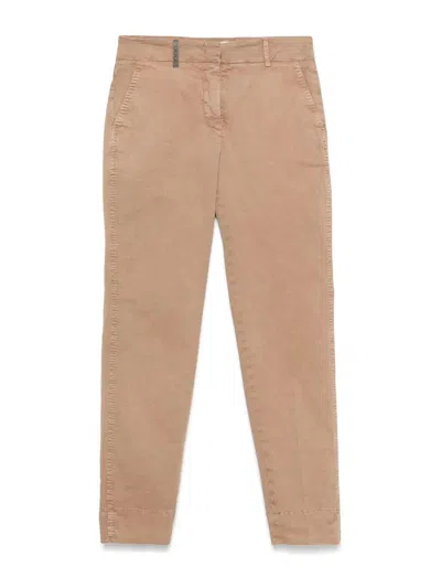 Peserico Tapered Trousers In Brown