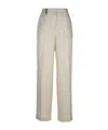 Peserico Trousers With Pleated Design And Pockets In Neutral