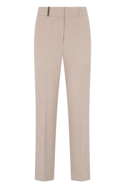 Peserico Straight-leg Trousers In Pink