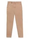 Peserico Mid-waist Tapered Trousers In Brown