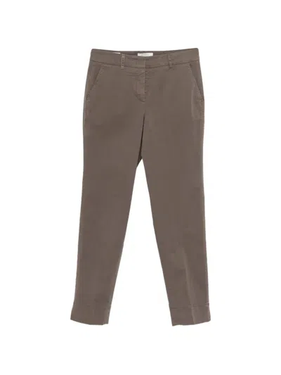 Peserico Straight Leg Trousers In Brown