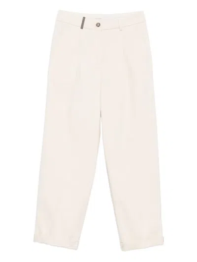 Peserico Straight-leg Trousers In Neutral