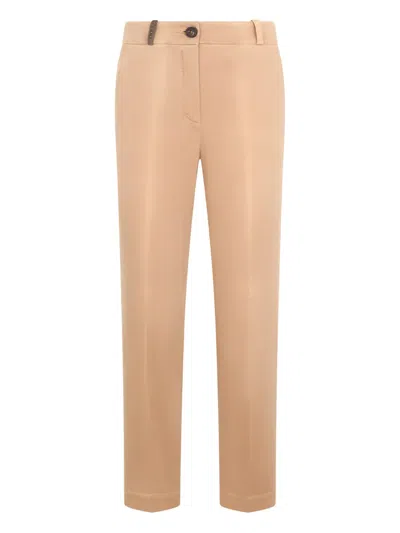 Peserico Straight-leg Trousers In Neutral