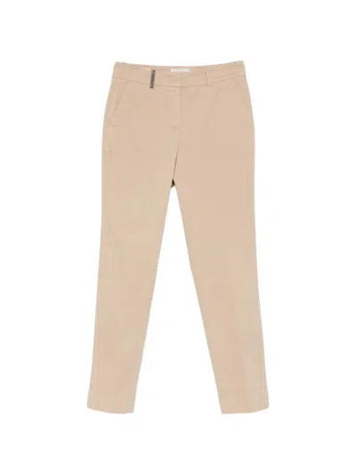 Peserico Straight Leg Trousers In Neutral