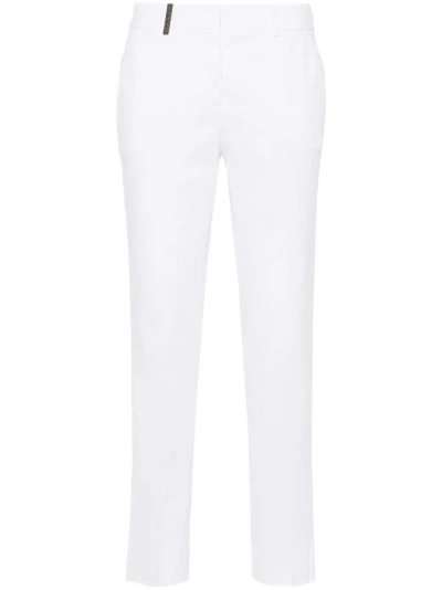 Peserico Tapered Tailored Trousers In White