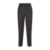 Peserico Straight-leg Trousers With Elastic Waistband In Brown